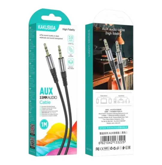 Kakusiga AUX Cable 1 M Black