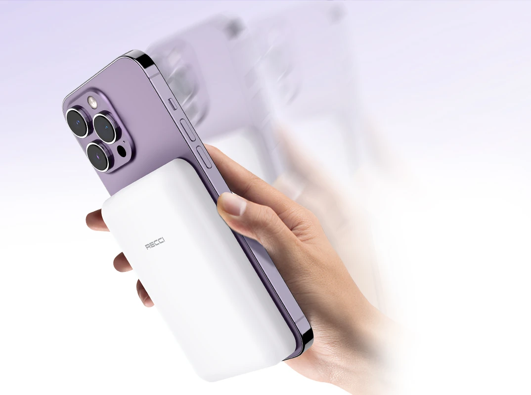 Recci Magnetic RPB-W09 Wireless 10000 mAh White