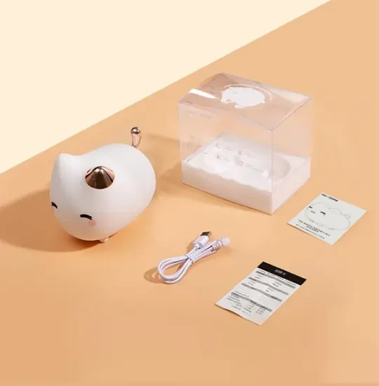 Baseus Night Light Cute Series Kitty Silicone DGAM-A02 White