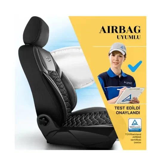 Oturacaq üçün örtük Panda Madrid Black/Grey