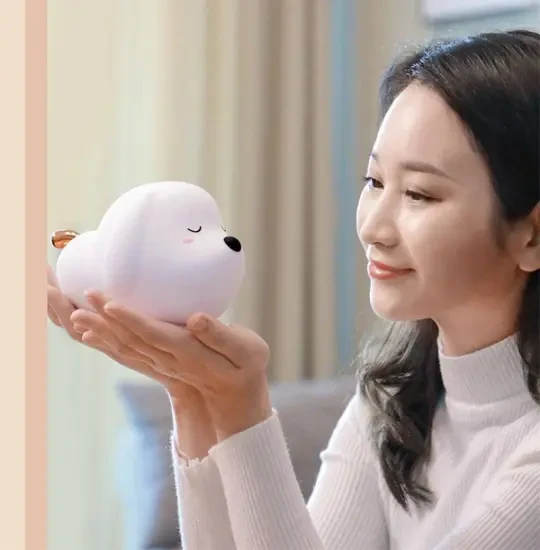 Baseus Night Light Cute Series Doggie Silicone DGAM-B02 White