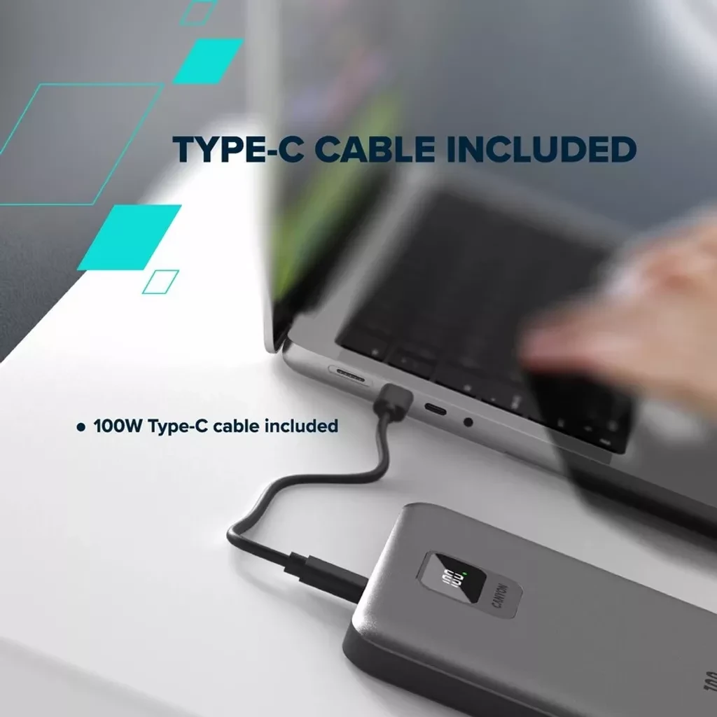 Canyon Slim PB-2008 100W CNE-CPB2008DG 20000 Dark Gray