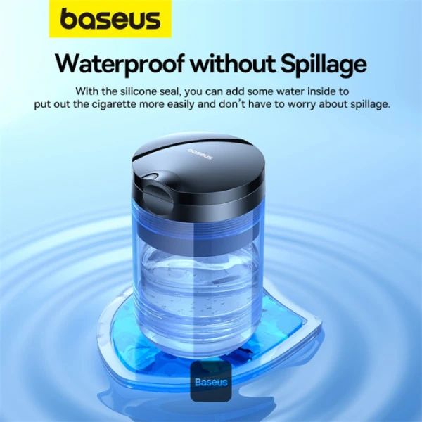 Baseus Premium 2 Series Aluminum Alloy Material Car Ashtray C20464700111-00 Black