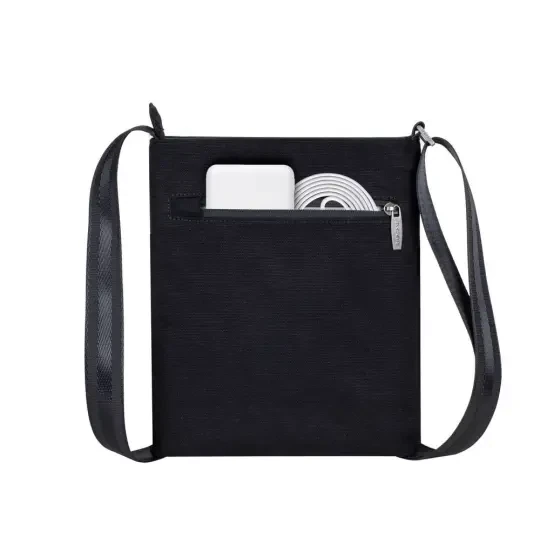 Riva Case 8509 Canvas Crossbody Bag 8 Black